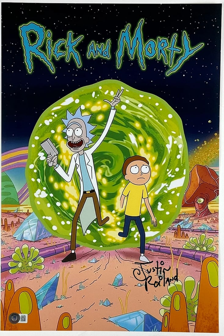 Justin Roiland Signed Rick and Morty Poster 12x18 Photo Autograph Beckett COA: Object Type: Photo,Industry: Television,Original/Reproduction: Original,Autograph Authentication: Beckett,Signed: Yes,Size: 12x18