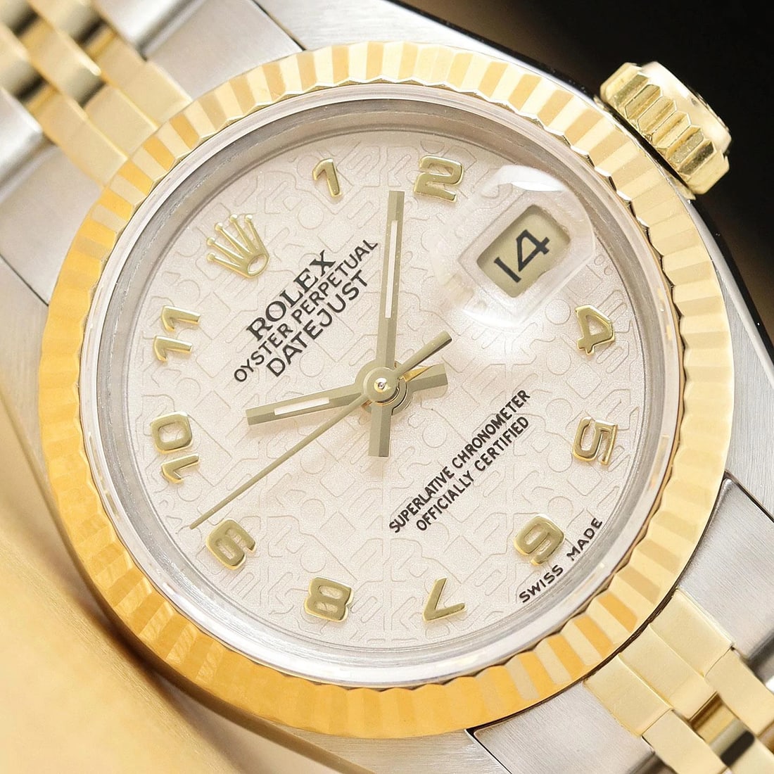 ROLEX DATEJUST 69173 CREAM ARABIC JUBILEE DIAL 18K YELLOW GOLD SS TWO TONE WATCH (1 of 9)