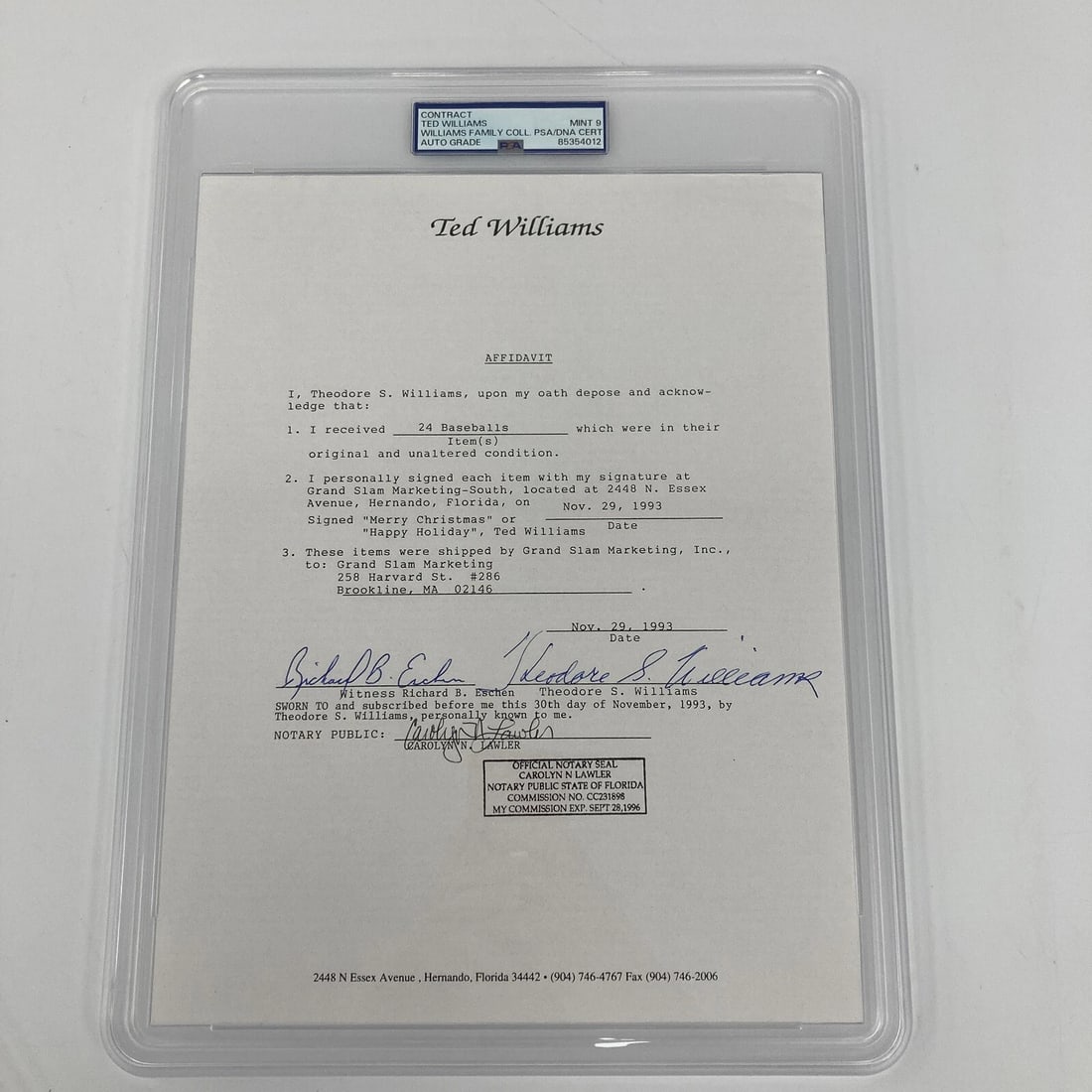 Ted Williams Full Name Signed Original Contract PSA DNA Graded MINT 9: Country of Origin: United States,Sport: Baseball,Player: Ted Williams,Signed: Yes,Autograph Authentication: Professional Sports Authenticator (PSA),Original/Reprint: Original,Product: Ball,Team: Bosto