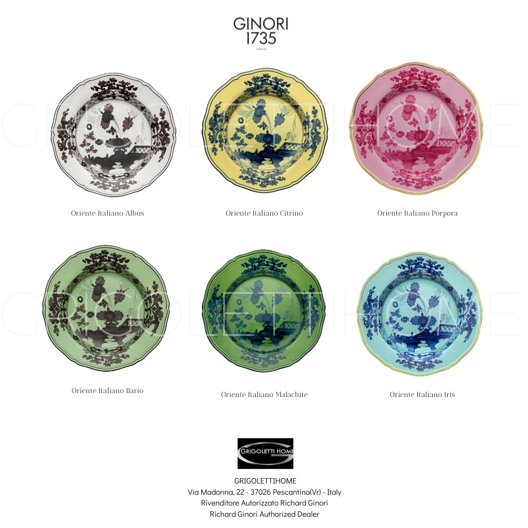 Richard Ginori - Oriente Italiano - Set 6 dinner plates Ø CMS 26,5 / Inch 10.23: Richard Ginori - Oriente Italiano - Set 6 dinner plates Ø CMS 26,5 / Inch 10.23