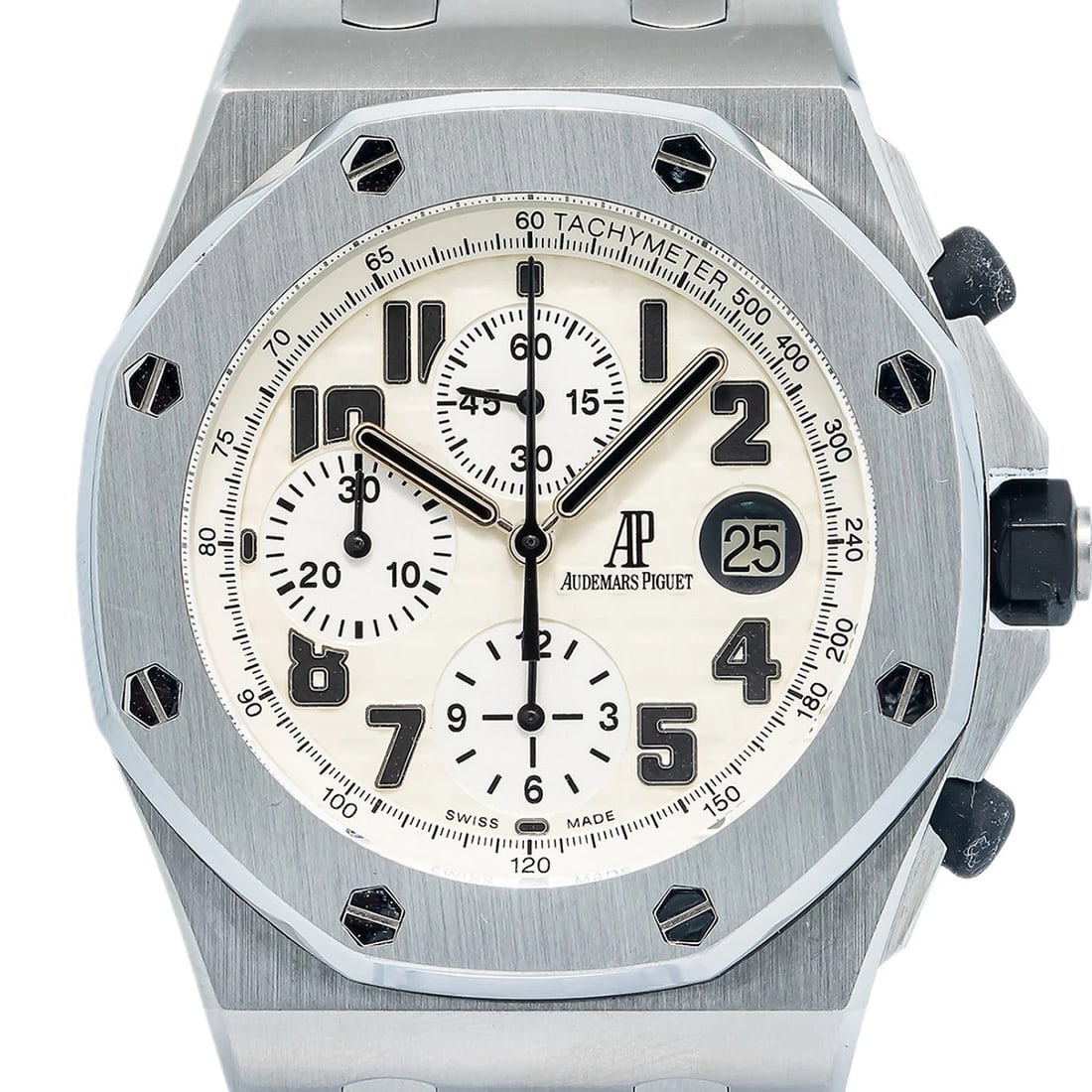 Audemars Piguet Royal Oak Offshore Safari 26170ST SS Ivory Dial Auto Watch 42mm (1 of 6)