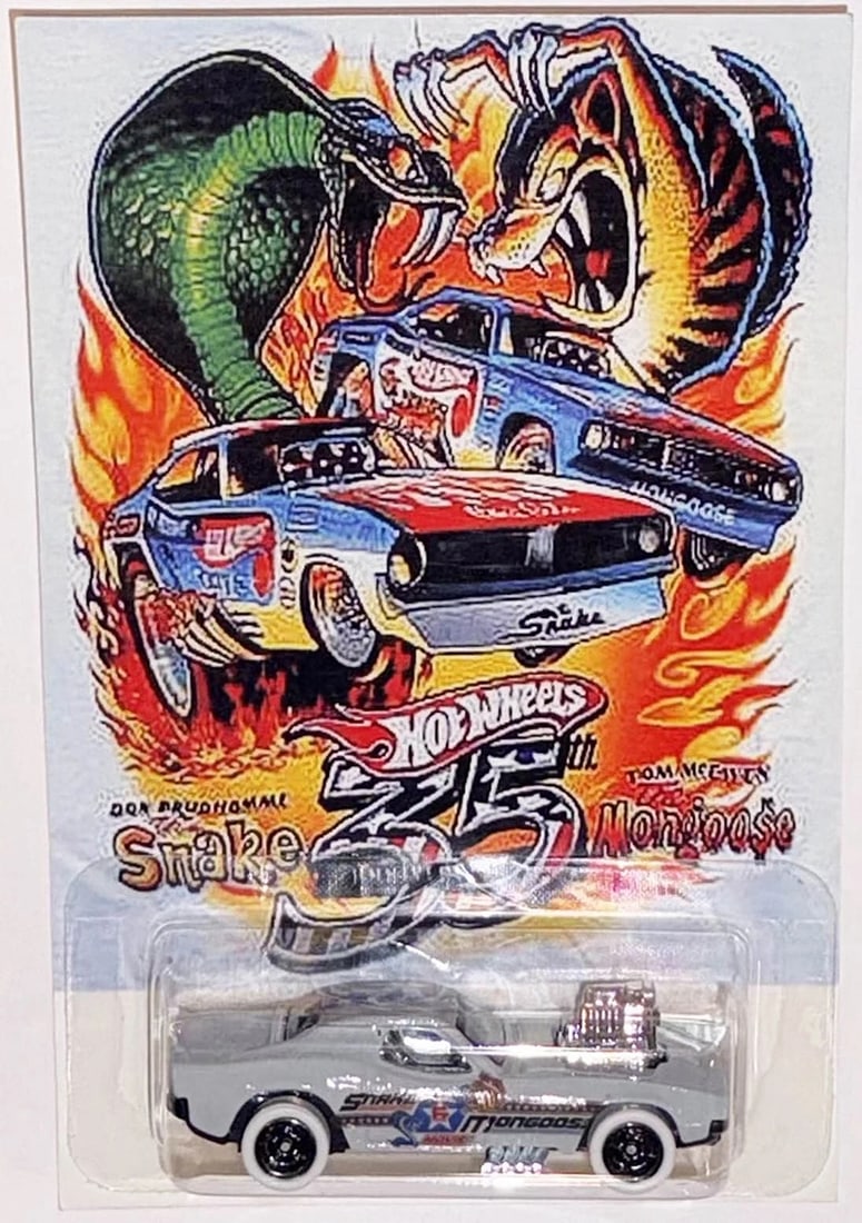 Rodger Dodger  Custom Hot Wheels 35th Anniversary "Snake & Mongoose" Series w/RR (1 of 2)
