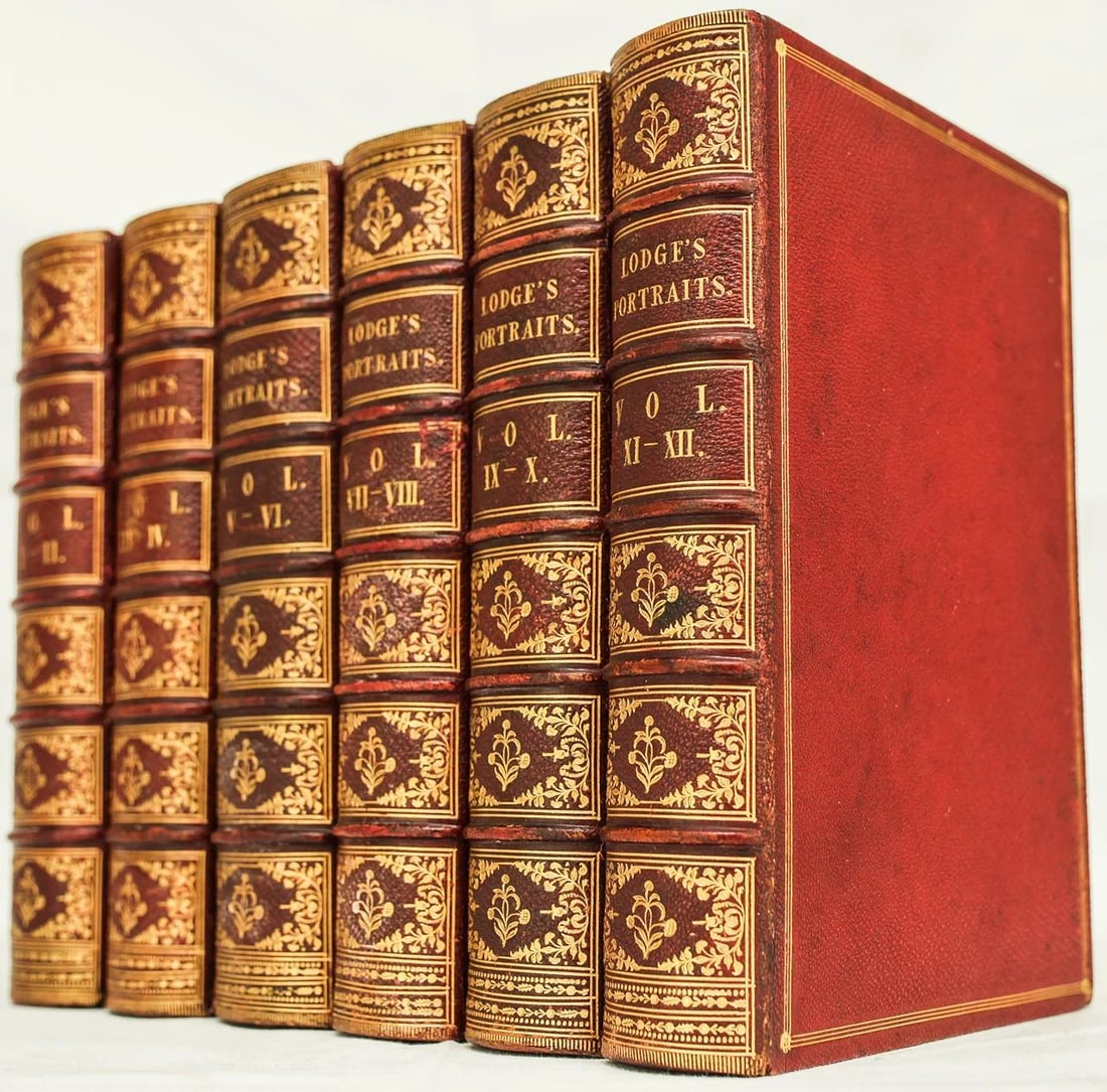 1835 Portraits of Illustrious Personages of Great Britain Leather Illustrated Lg (1 of 12)