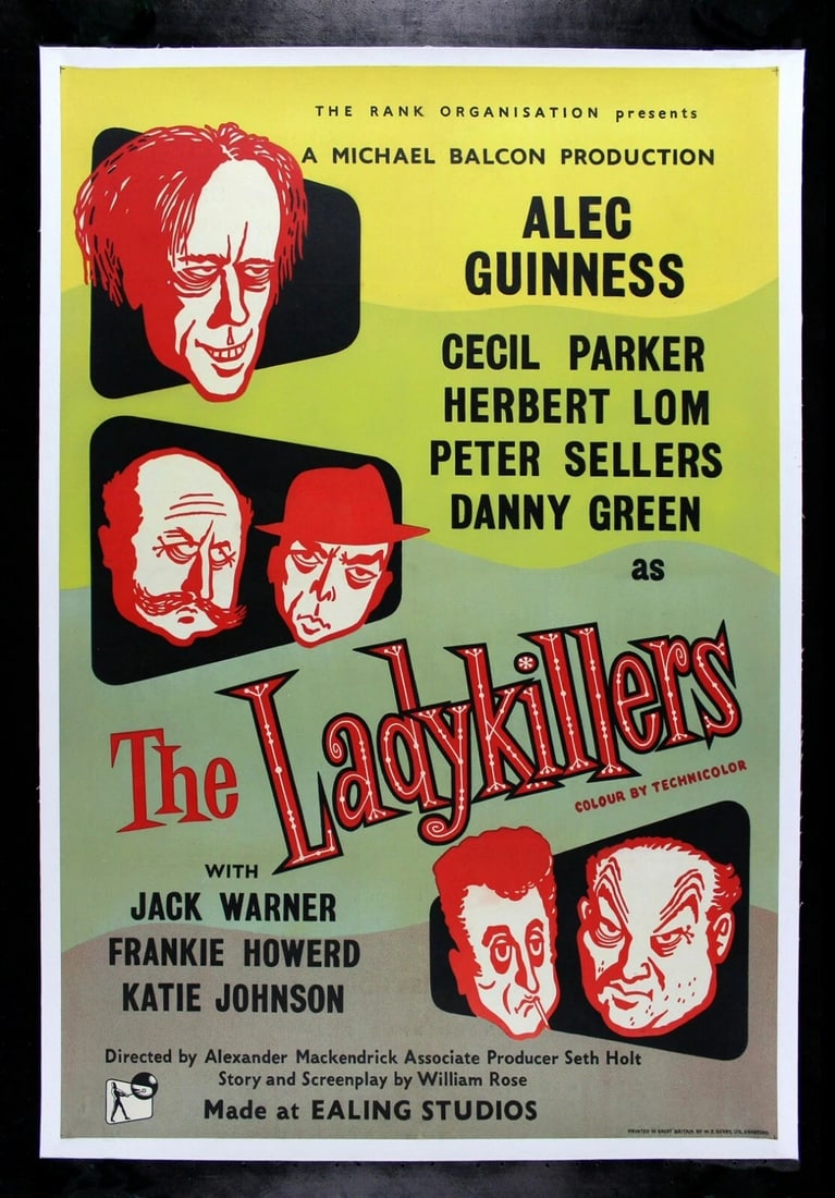 THE LADYKILLERS LADY KILLERS RARE BRITISH MOVIE POSTER 1955 (1 of 1)