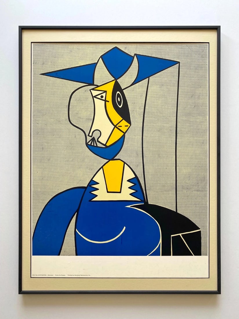 ROY LICHTENSTEIN RARE 1969 FRAMED POP ART LITHO PRINT " FEMME AU CHAPEAU " 1962: Condition: Used,Country of Origin: United States,Artist: Roy Lichtenstein,Unit of Sale: Single Piece,Image Orientation: Portrait,Size: Medium,Signed: No,Title: " Femme Au Chapeau ",Period: Post-War (1