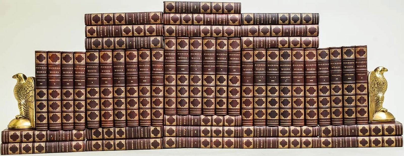 c1890 Works of Charles Dickens 46 Vols Cruikshank Edition Limited Fine Leather (1 of 12)