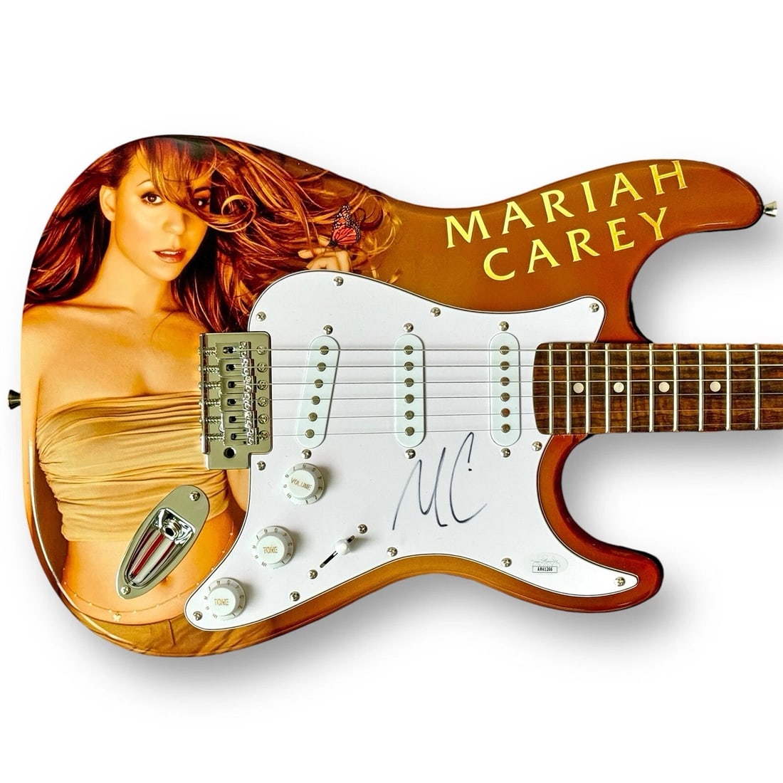 Mariah Carey Signed Guitar Custom 1/1 Graphics JSA COA Fantasy Always be my Baby (1 of 3)