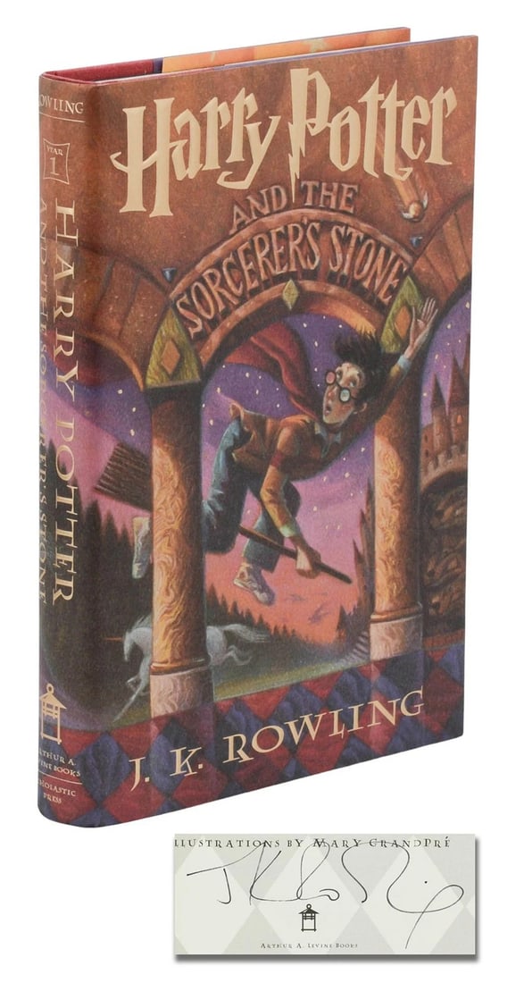 Harry Potter and the Sorcerer's Stone ~ SIGNED by J. K. ROWLING ~ Reprint ~ 1998 (1 of 7)