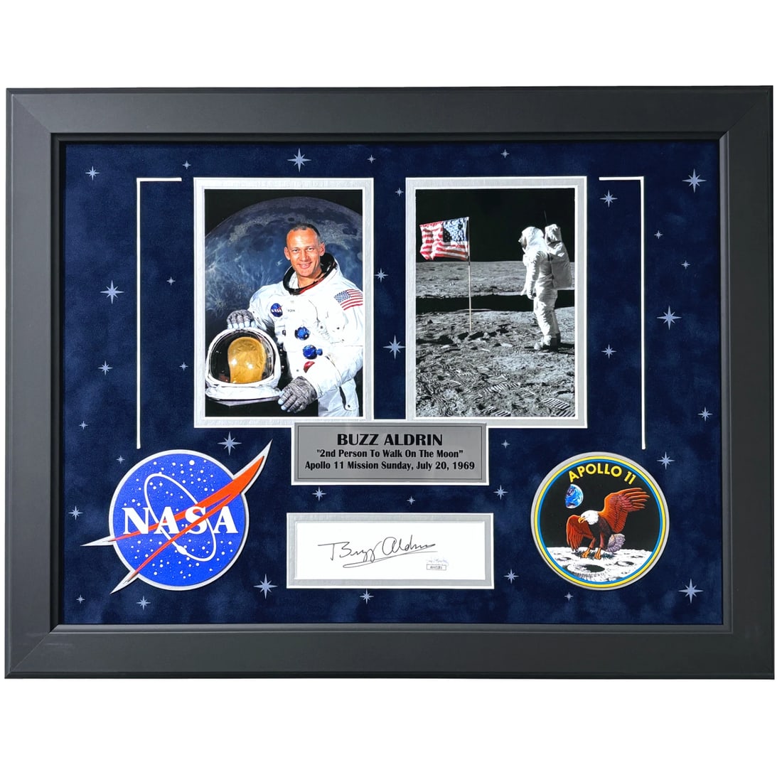 Buzz Aldrin Autographed Apollo 11 Moon Landing Framed JSA NASA Signed Photo Cut (1 of 11)