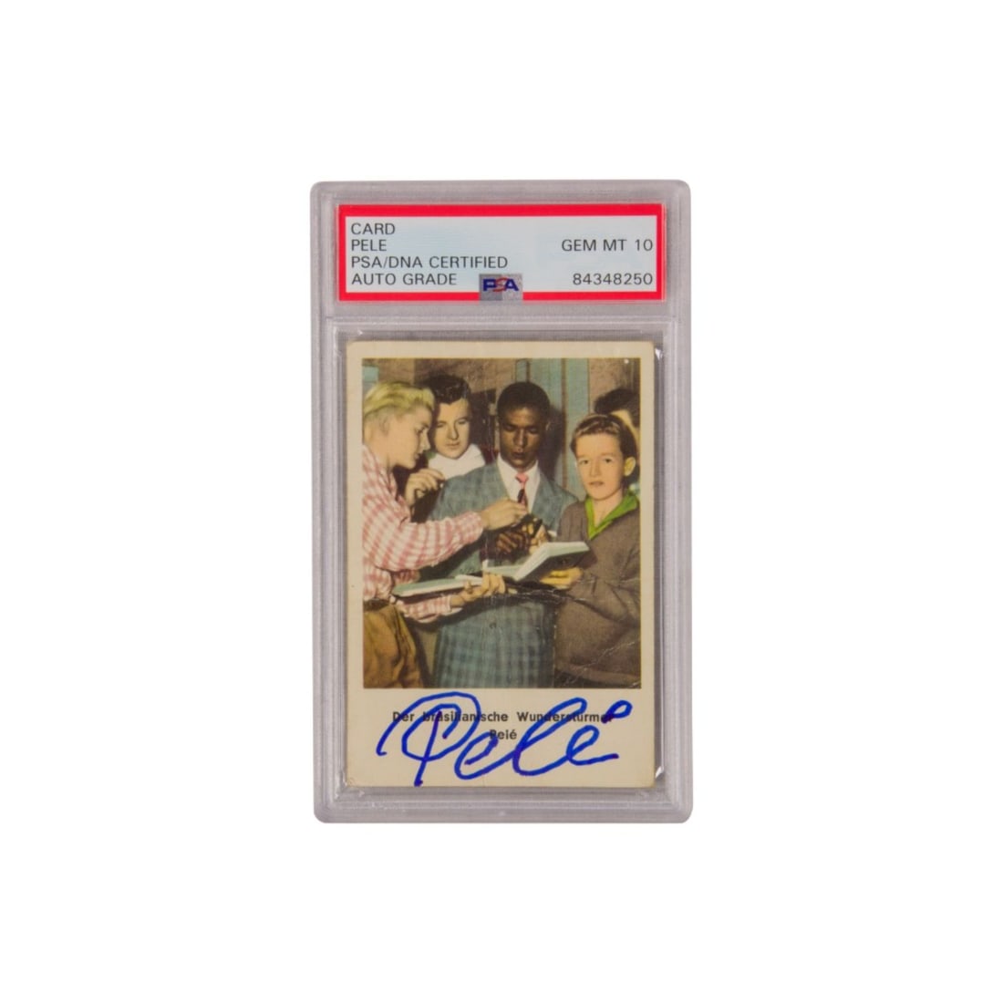 Pele Signed Topps Match Attax Psa 9 Auto