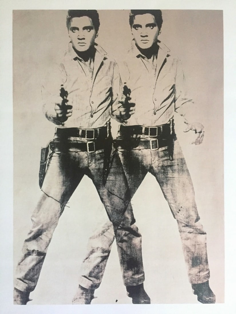 ANDY WARHOL ESTATE RARE VTG 1989 COLLECTOR'S LITHOGRAPH PRINT " TWO ELVIS " 1963 (1 of 1)