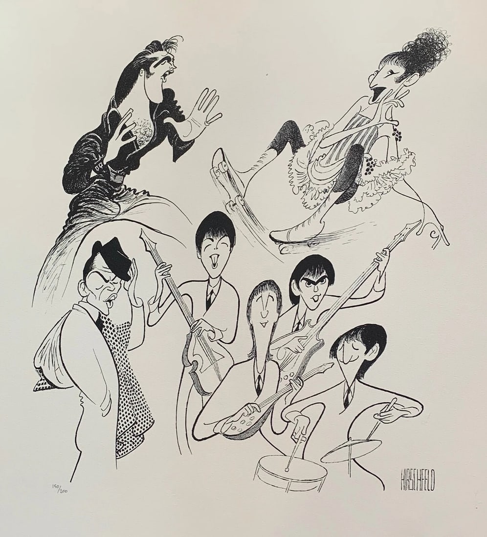 AL HIRSCHFELD Fascimile Signed THE BEATLES ELVIS SINATRA STREISAND Ltd Ed Lithograph~(18" x 20.5"): Condition: New: A brand-new, unused, unopened, undamaged item (including handmade items). See the seller's listing for full details. ,Country of Origin: United States,Artist: Al Hirschfeld,Unit of Sal