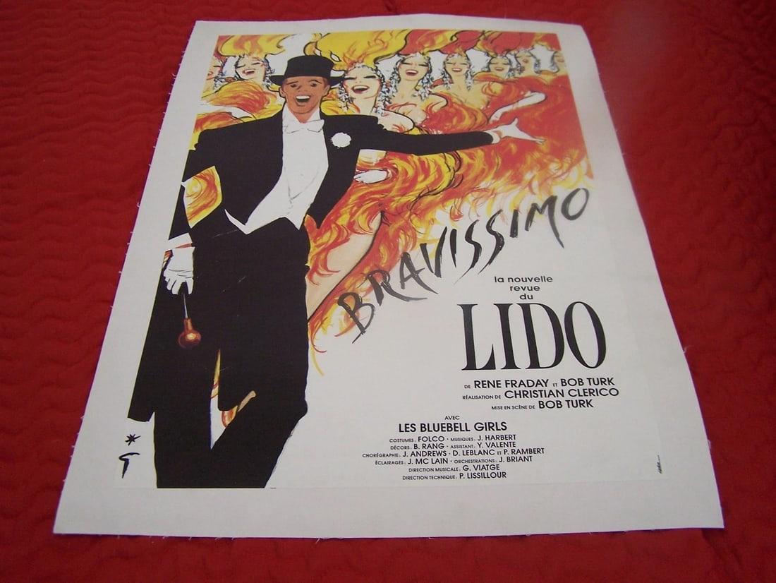 BRAVISSIMO LIDO - Rene Gruau - Orig. LINED Vintage Poster-1990 French Burlesque: Condition: Used,Features: Linen Lined,Width (Inches): 15.5 image,18.5 total,Item Width: 18.5",Time Period Manufactured: 1990-1999,Listed By: Dealer or Reseller,Item Length: 26 in,Item Height: 26 in,Su
