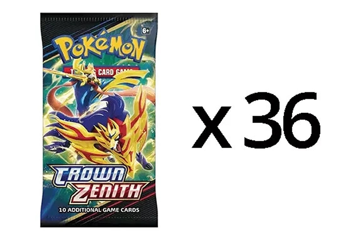 Crown Zenith Booster Pack Lot 36 FACTORY SEALED PACKS Pokemon TCG 2023: Condition: New/Factory Sealed: A brand-new, unused, unopened, undamaged item (including handmade items).,Card Size: Standard,Game: Pokémon TCG,Set: Crown Zenith,Configuration: Pack,Language: English,