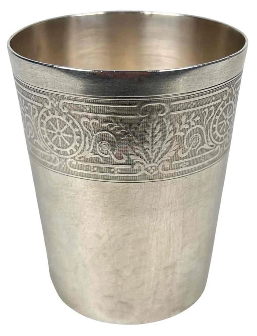 Antique 1900s Adolphe Roustang Paris French 950 Silver Mint Julep Cup Tumbler (1 of 10)