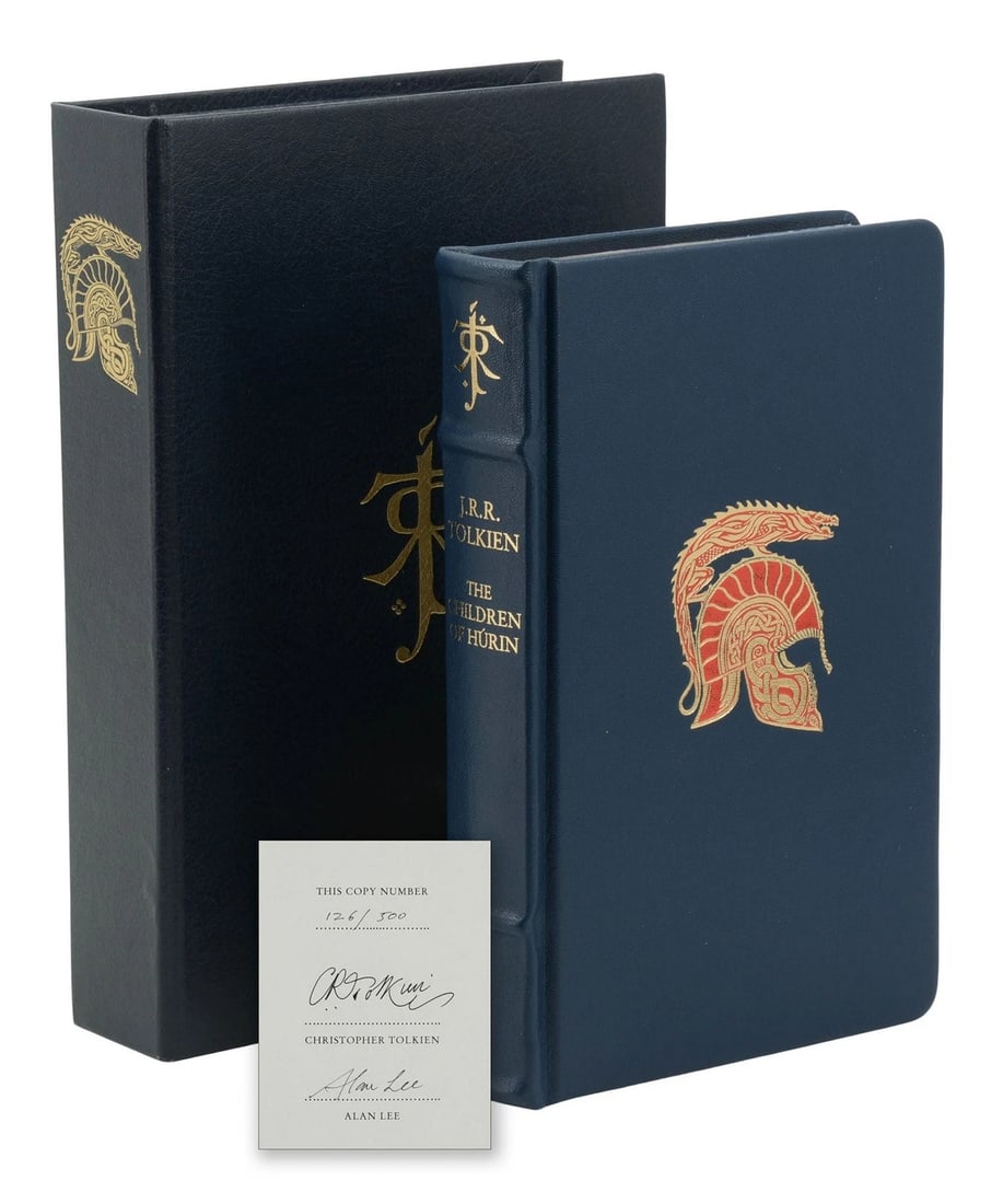 The Tale of the Children of Hurin ~ by J.R.R. TOLKIEN ~ Limited Signed Ed ~ 2007: Author: Tolkien, J. R. R.; Christopher Tolkien [Editor]; Alan Lee [Artist,Country of Origin: United States of America,Publisher: Harper Collins Publishers,Year Printed: 2007,Special Attributes: 1st Ed