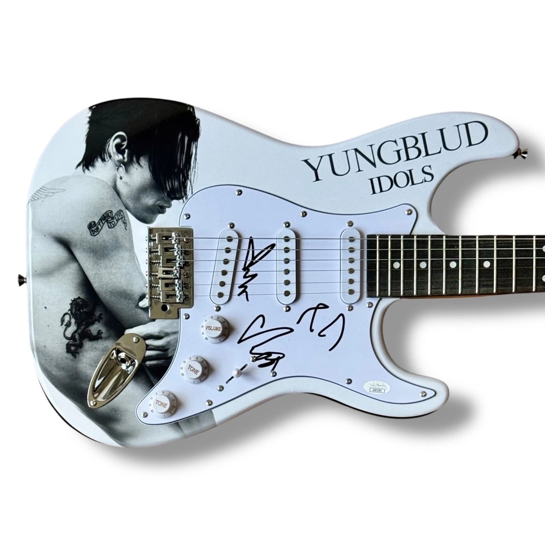 Yungblud Signed Guitar Custom Graphics JSA COA Idols Zombie Ghosts (1 of 3)