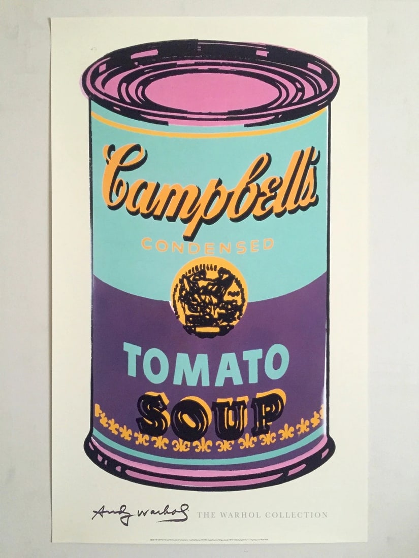 ANDY WARHOL FOUNDATION LITHOGRAPH PRINT POP ART POSTER "CAMPBELLS SOUP CAN" 1965: Condition: New: A brand-new, unused, unopened, undamaged item (including handmade items). See the seller's listing for full details. ,Features: ANDY WARHOL FOUNDATION LICENSED,Width (Inches): 23 3/4",