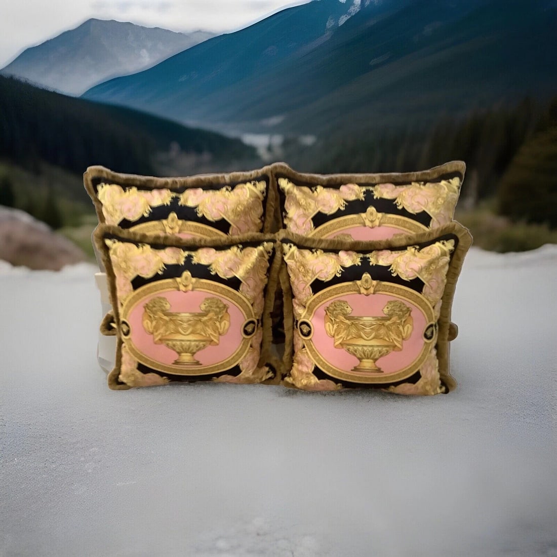 Set Of 2 Custom Made Versace Pillows Sz18??18?? Lion And Urn Pink Gold Velvet: Condition: Pre-owned: An item that has been used or worn previously. See the seller’s listing for full details and description of any imperfections. ,Brand: Versace,Type: Blanket,Size: 18”18&r