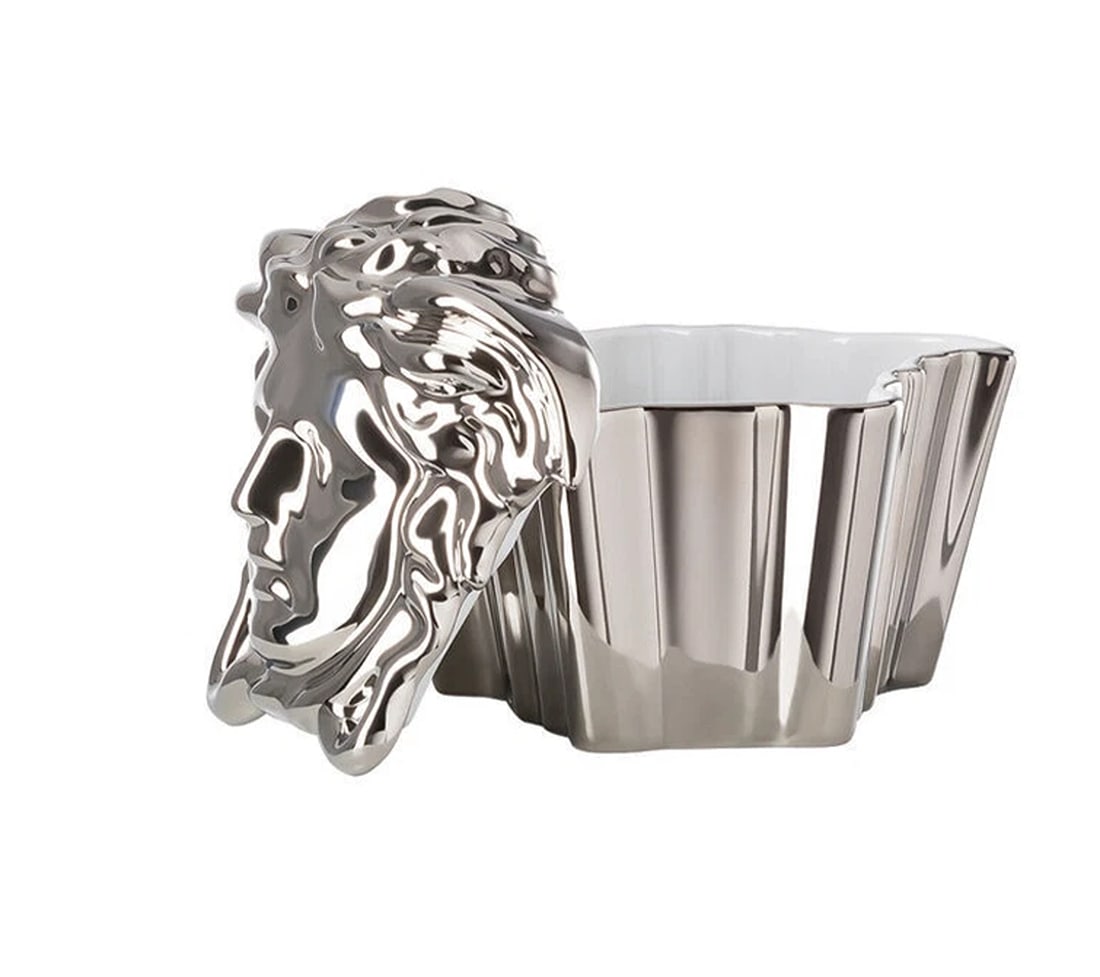 Versace Rosenthal Gypsy Silver Box (10 x 8 cm) H. 7.5 cm - Official Versace: Condition: New: A brand-new, unused, unopened, undamaged item in its original packaging (where packaging is applicable). Packaging should be the same as what is found in a retail store, unless the ite