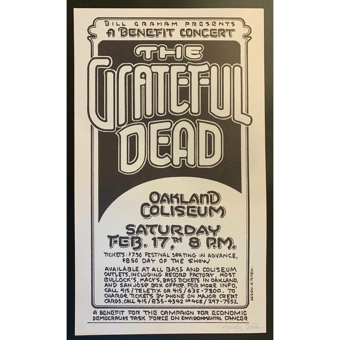 Grateful Dead Concert Poster 1979 Oakland Randy Tuten (1 of 1)