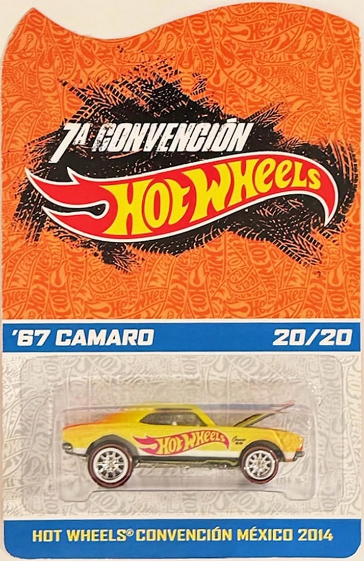 Yellow '67 CHEVY CAMARO Hot Wheels 2014 Mexico Convention 20/20 (1 of 5)