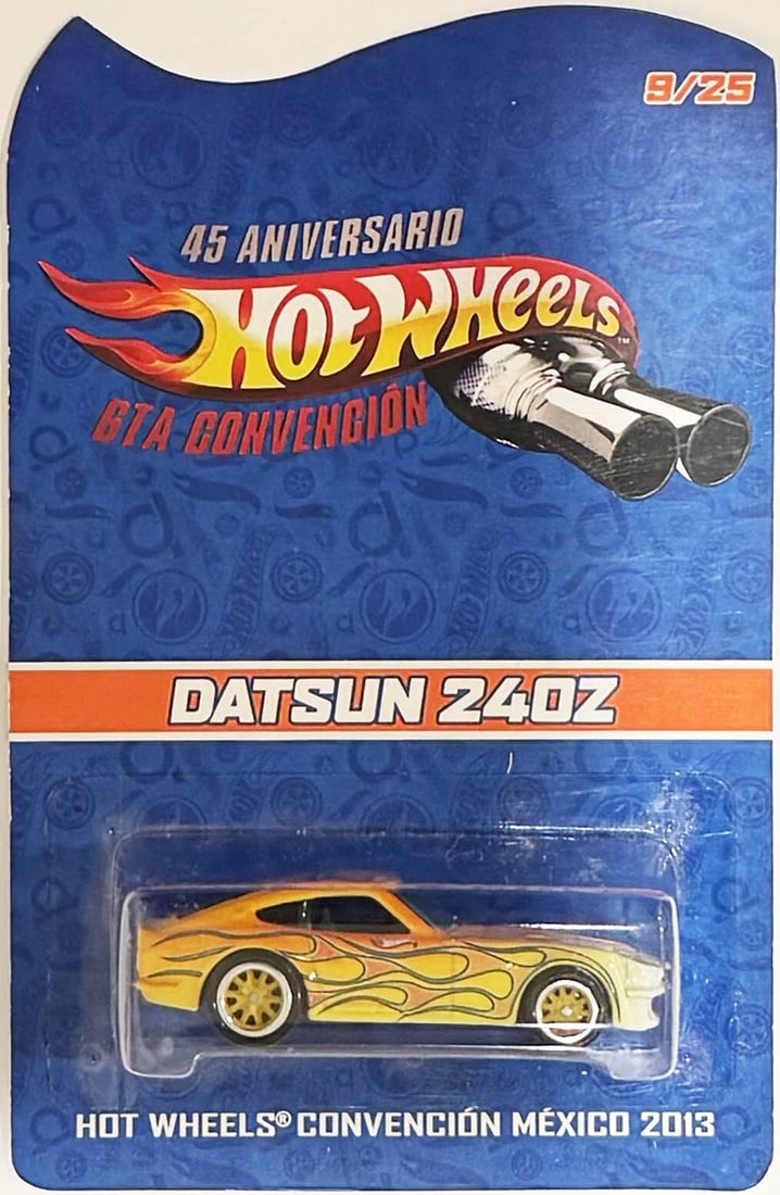 Yellow DATSUN 240Z Hot Wheels 2013 Mexico Convention 9/25: Condition: New: A brand-new, unused, unopened, undamaged item (including handmade items). ,Autographed: No,Vehicle Make: Datsun,Vehicle Type: Car,Material: diecast,Scale: 1:64,Year of Manufacture: 201
