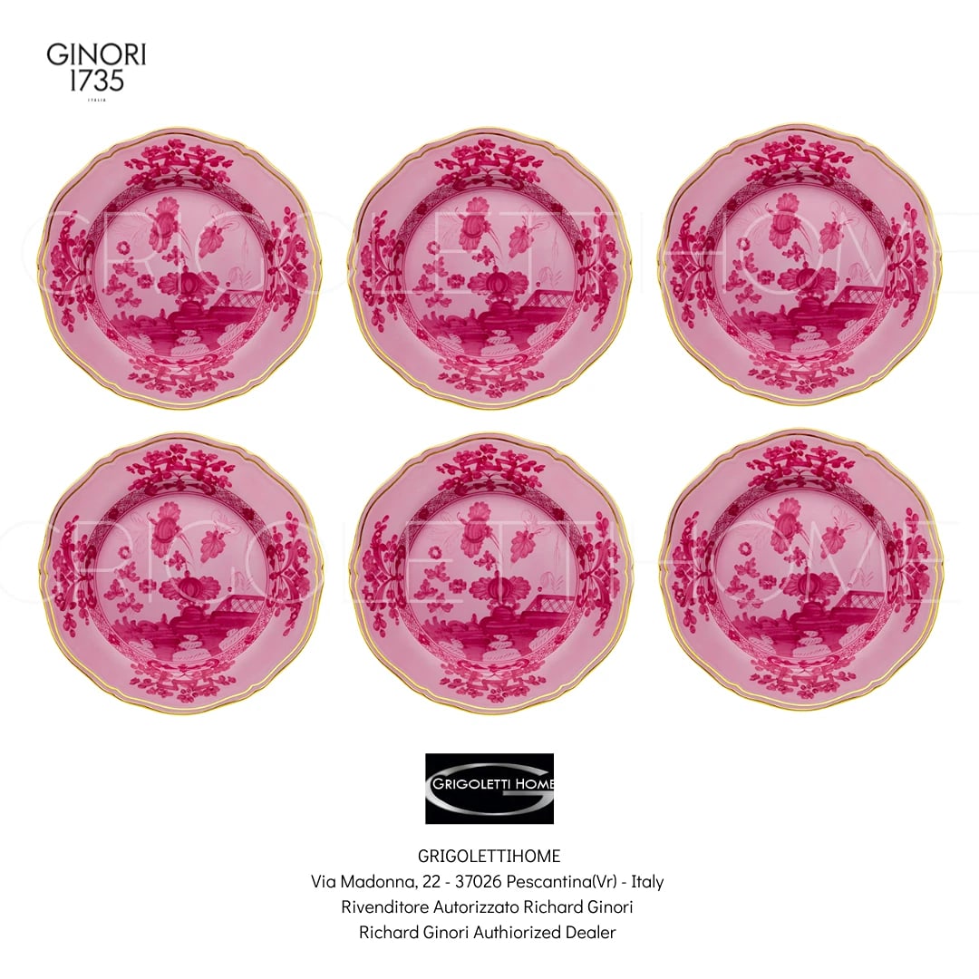 Richard Ginori Oriente Italiano Porpora Set 6 Dinner Plates cm 26,5 - inch 10.43: Condition: New: A brand-new, unused, unopened, undamaged item in its original packaging (where packaging is applicable). Packaging should be the same as what is found in a retail store, unless the ite
