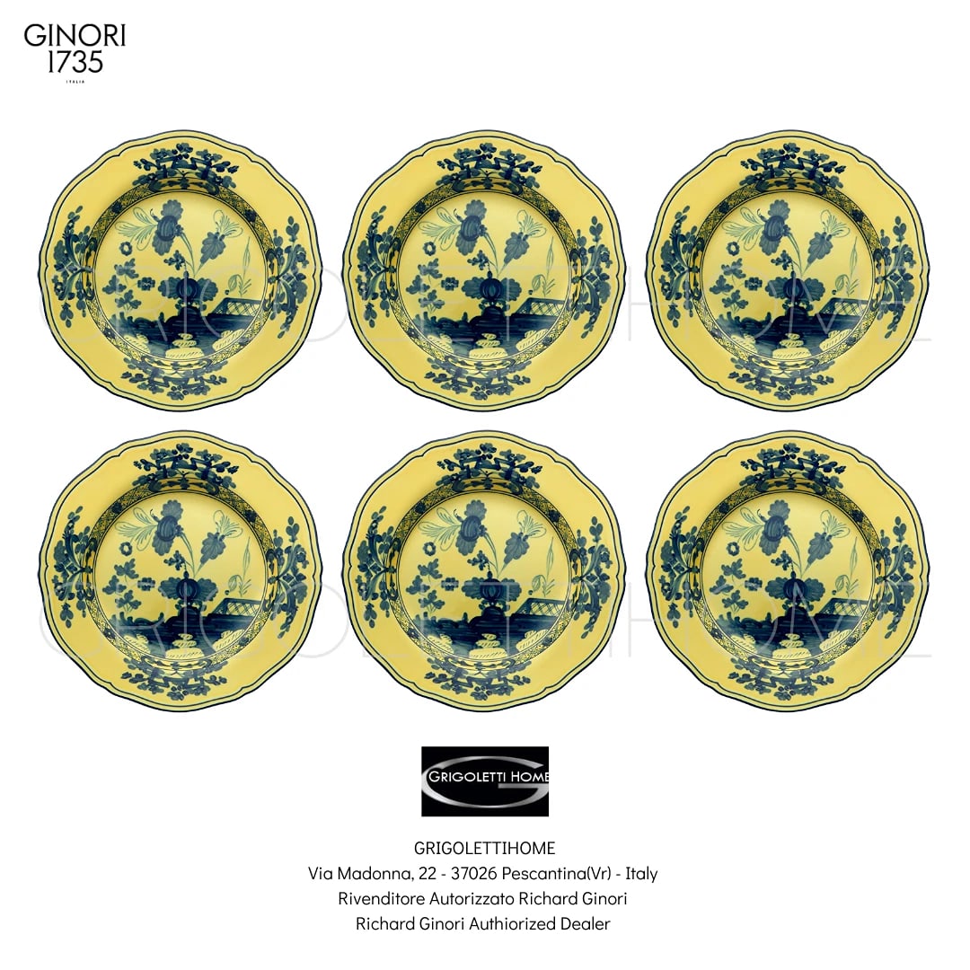Richard Ginori - Oriente Italiano Citrino - Set Of 6 Dinner Plates 26.5 Cm: Condition: New: A brand-new, unused, unopened, undamaged item in its original packaging (where packaging is applicable). Packaging should be the same as what is found in a retail store, unless the ite