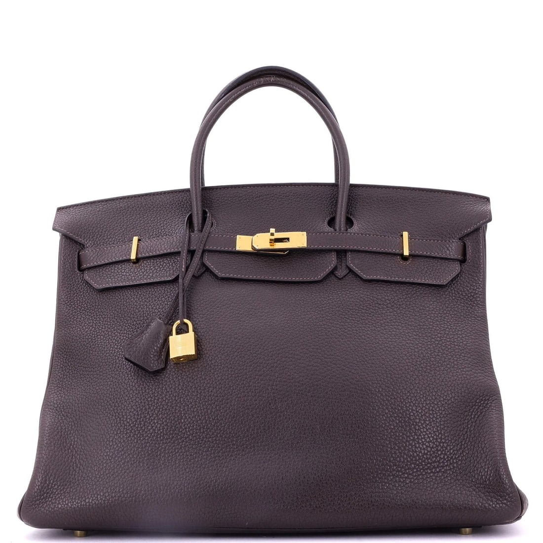 Hermes Birkin Handbag Brown Clemence with Gold Hardware 40 (1 of 8)