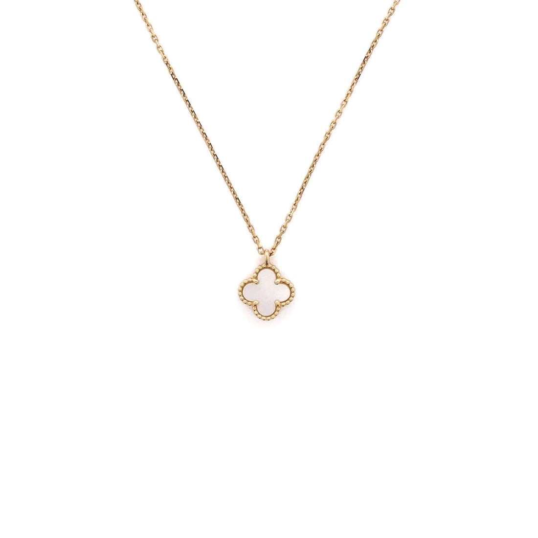 Van Cleef & Arpels Sweet Alhambra Pendant Necklace 18K Yellow Gold and Mother of: Condition: Pre-owned - Good,Brand: Van Cleef & Arpels,Main Stone: Unknown,Metal: 18K Yellow Gold,Metal Purity: 18K,Style: Pendant,Type: Necklace,Color: Yellow Gold,Material: 18K Yellow Gold, Mother Of