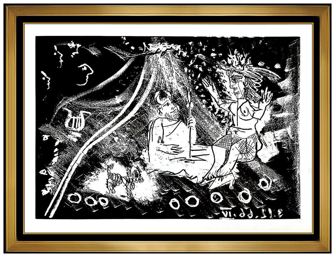 Pablo Picasso Le Cocu Magnifique Etching Portrait Authentic Cubism Framed Art: Artist: Pablo Picasso,Style: Cubism,Listed By: Dealer or Reseller,Unit of Sale: limited edition of 200,Material: Lithograph,Date of Creation: 1950-1969,Year of Production: Published 1968,Features: Fra