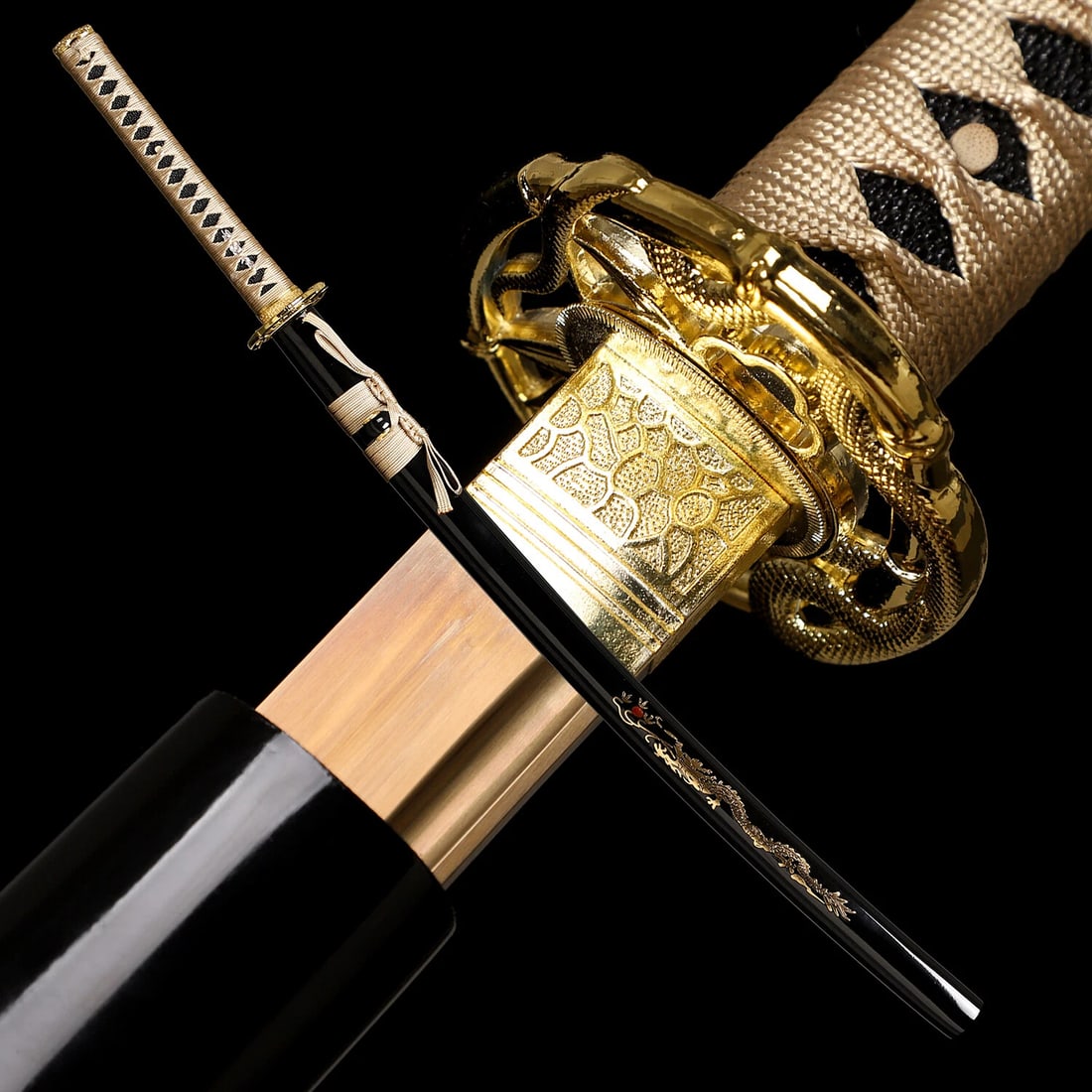 Japanese 1095 High Carbon Steel Katana Sword: Overall Length: 40.5 Inch /104Cm Nagasa Length: 27.8inch/70.5cmHandle Length: 10.6 Inch / 27 Cm. Condition: New: A brand-new, unused, unopened, undamaged