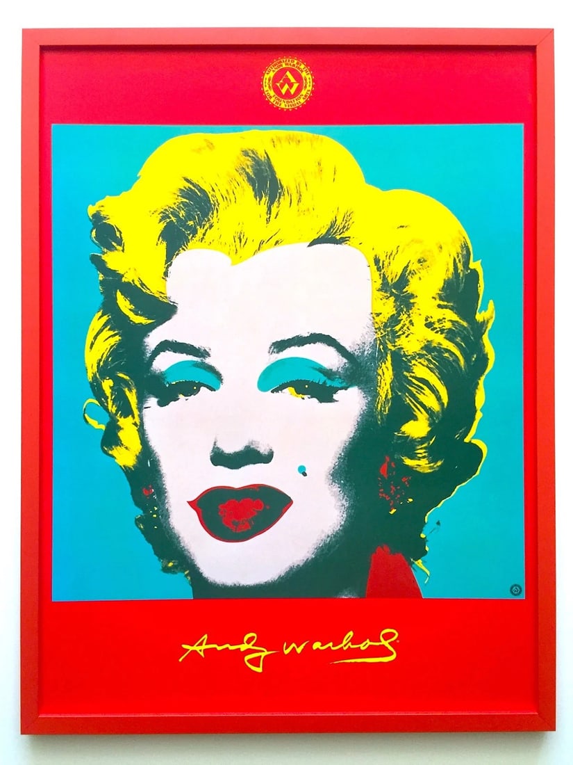 ANDY WARHOL FOUNDATION RARE 1996 LITHOGRAPH PRINT FRAMED POSTER "MARILYN" 1967 (1 of 12)