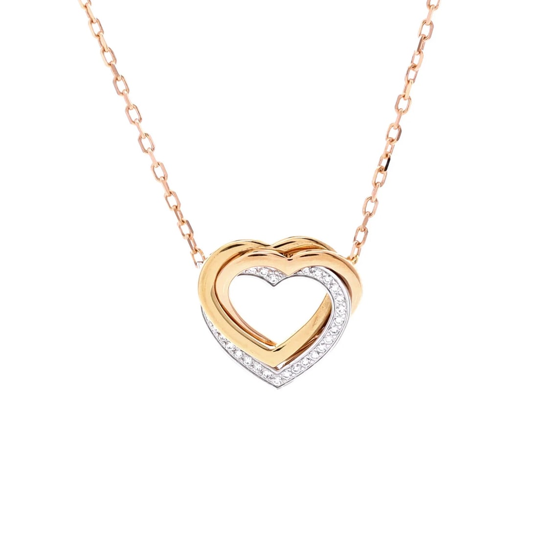 Cartier Trinity de Cartier Heart Pendant Necklace 18K Tricolor Gold (1 of 3)