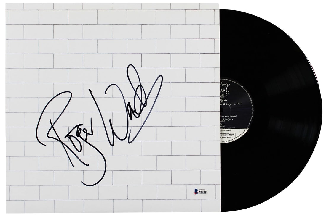 Roger Waters Pink Floyd Signed The Wall Album Cover W/ Vinyl BAS (1 of 6)