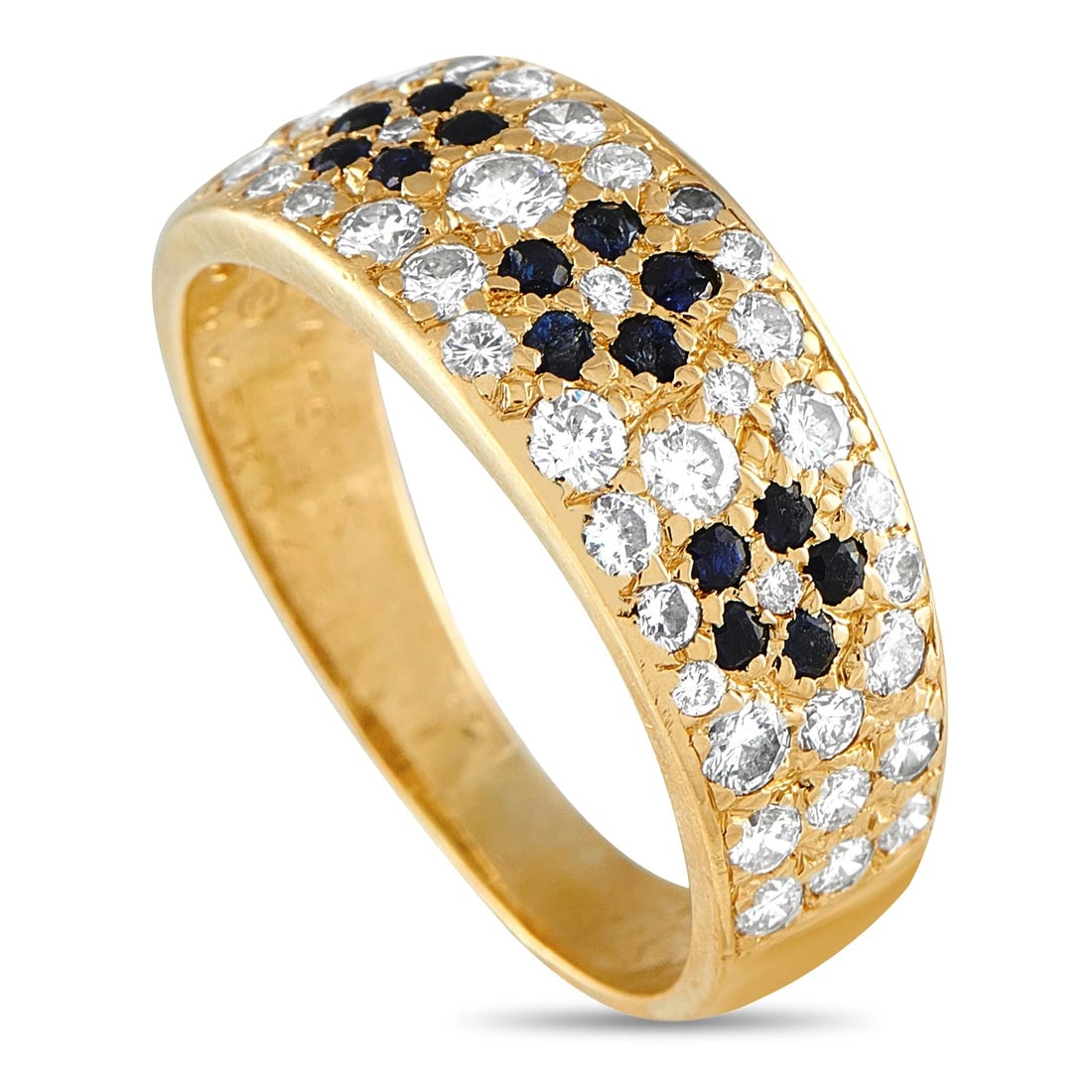 Van Cleef & Arpels Vintage 18K Yellow Gold 0.70ct Diamond and Sapphire Ri...: Condition: Pre-owned - Good: This item has been gently used but is in good condition. It might have a few signs of wear, like light scratches or tarnishing. All imperfections should be shown and descr