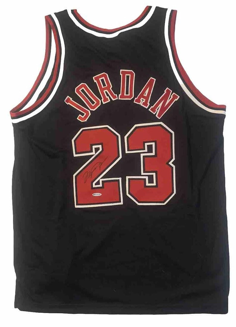 Michael Jordan Signed Autographed RED ON BLACK Jersey Authentic Upper Deck UDA (1 of 9)