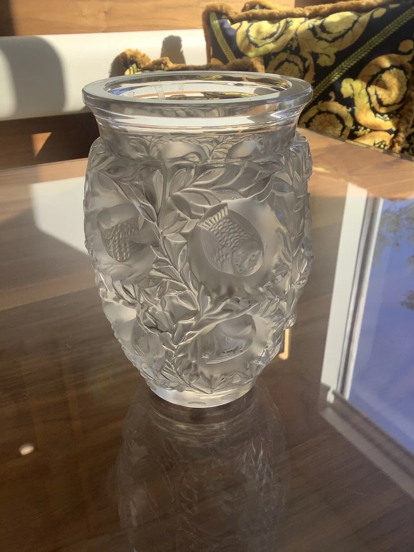 Vintage Lalique Bagatelle 6.7" Vase Signed Lalique Heavy Crystal Vase (1 of 9)