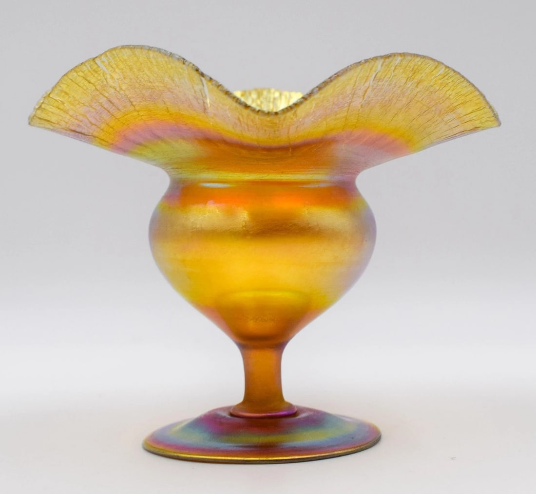 Louis Comfort Tiffany Gold Favrille Floriform Vase - Signed, Circa 1920 (1 of 8)