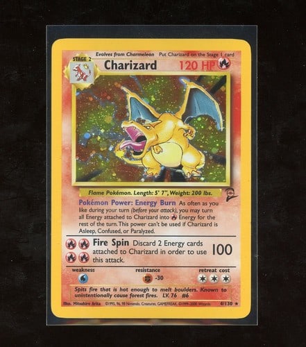2000 Pokemon Game Base Set 2 II Charizard 4/130 Holo Foil Rare WOTC Unlimited (1 of 1)
