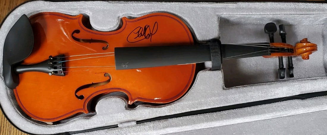 Beautiful Autographed Music Charlie Daniels Fiddle JSA COA Signed Case Music: Beautiful Autographed Music Charlie Daniels Fiddle JSA COA Signed Case Music