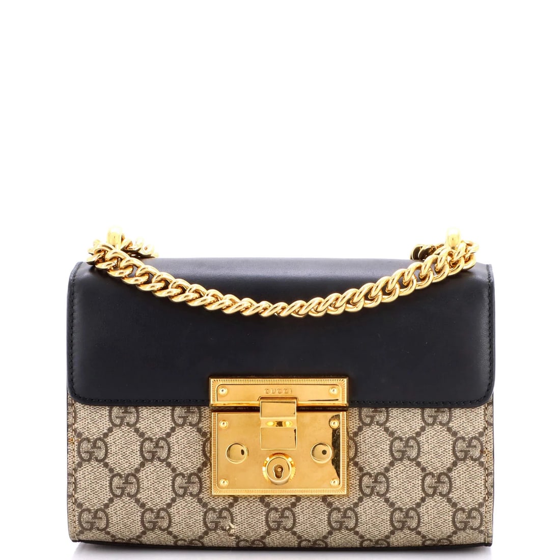 Gucci Padlock Shoulder Bag GG Coated Canvas and Leather Small (1 of 7)