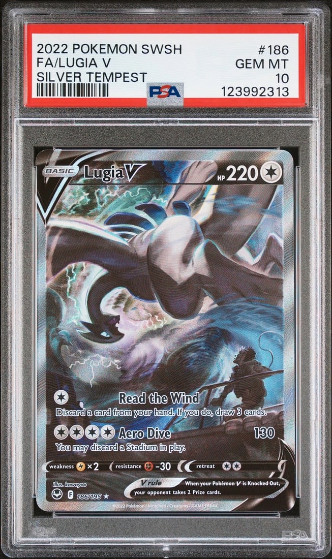 2022 Pokemon Sword & Shield Silver Tempest #186 Fa/Lugia V PSA 10 (1 of 2)