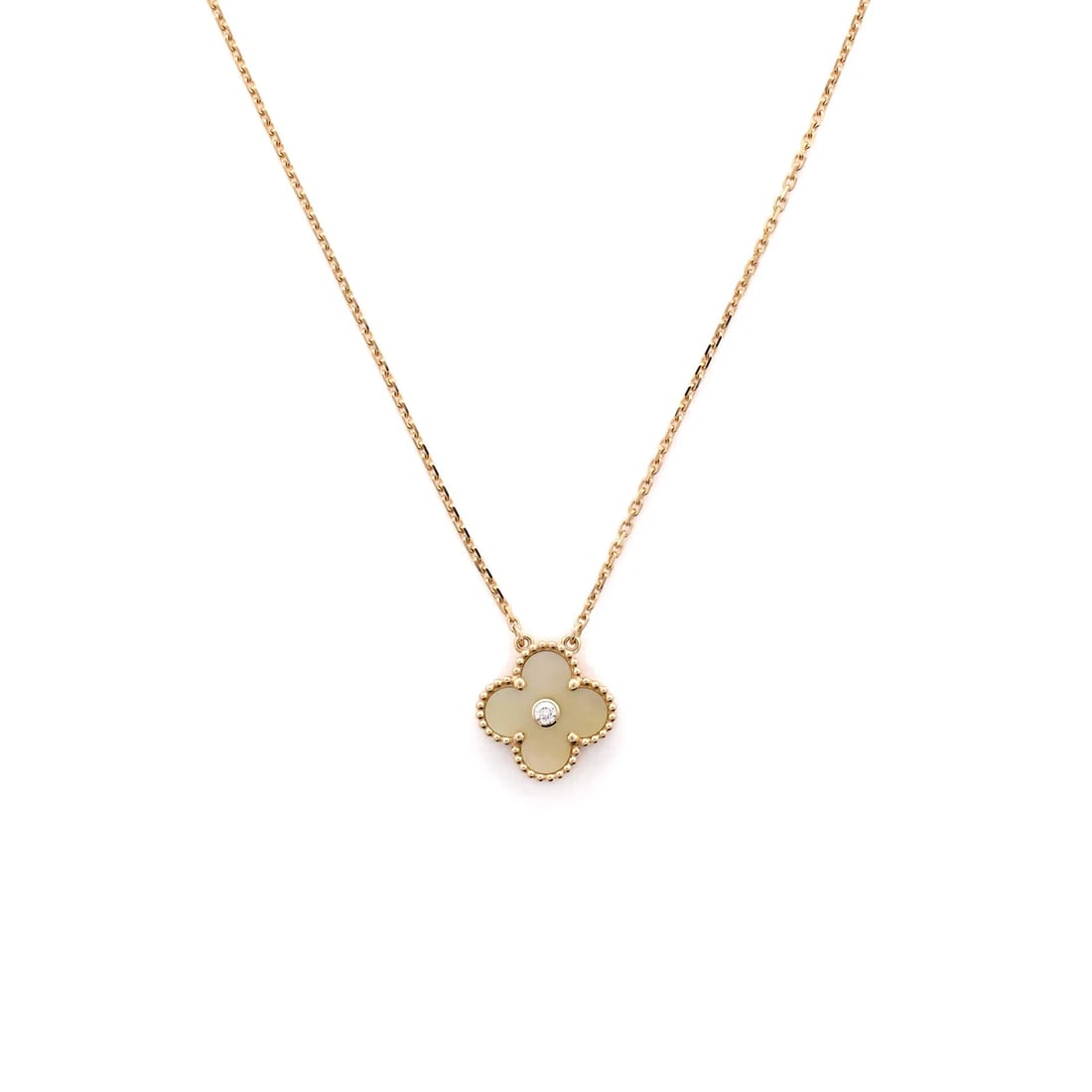 Van Cleef & Arpels Vintage Alhambra Pendant Necklace 18K Yellow Gold and Gold (1 of 3)