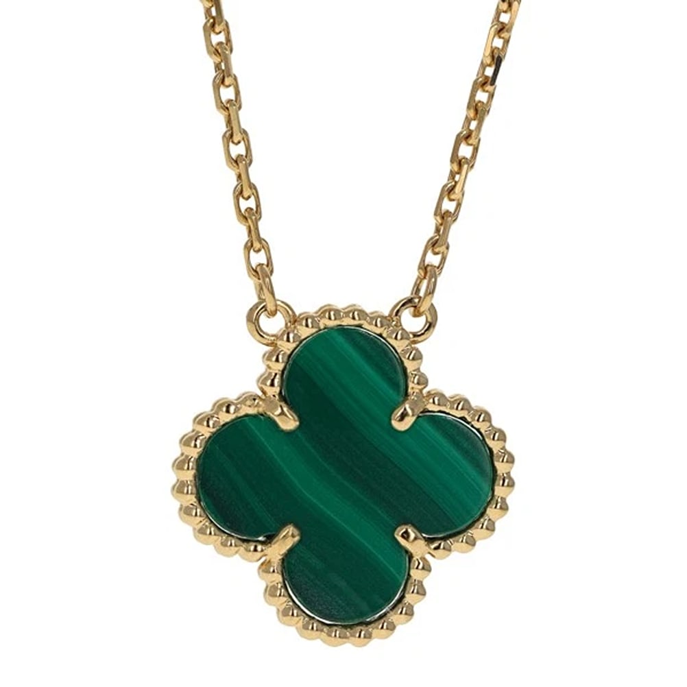 Estate Van Cleef & Arpels Vintage Alhambra Pendant: 16.5-inch cable chain with a lobster clasp. Condition: Pre-owned - Good: This item has been gently used but is in good condition. It might have a few signs of wear, like light scratches or tarnishing.