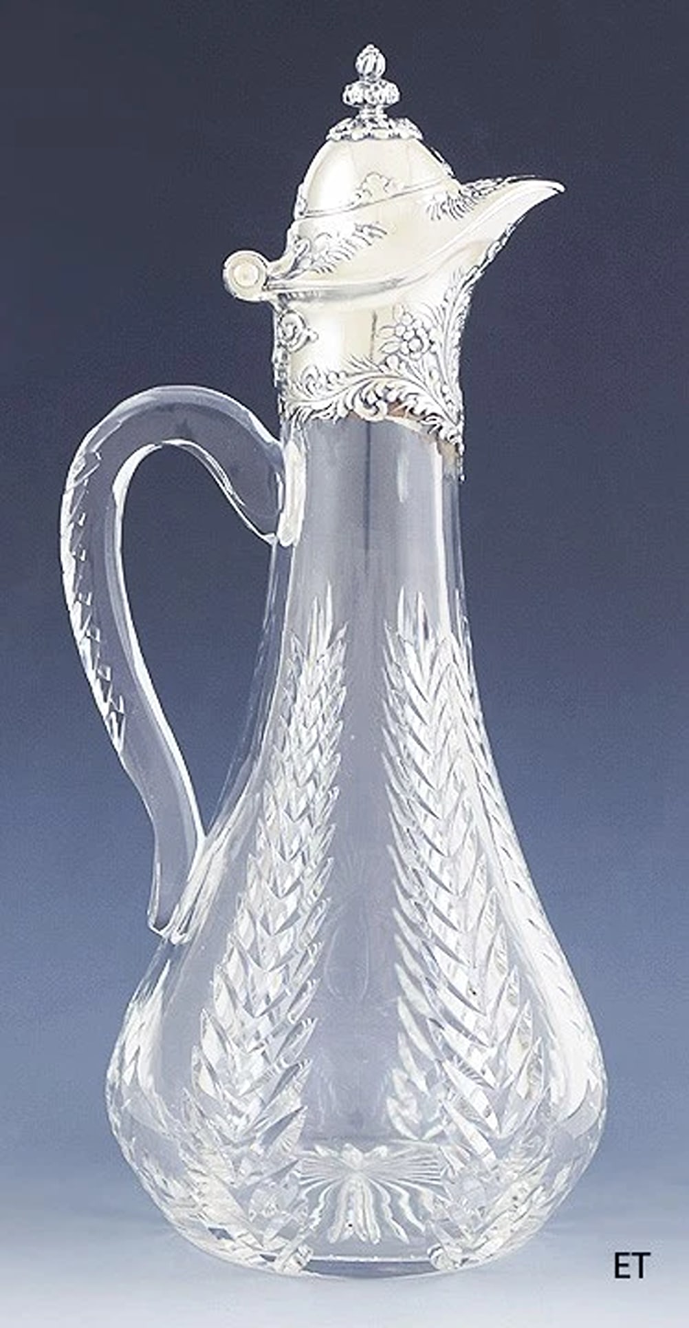 Tiffany & Co c1891-1902 ABP Cut Glass Sterling Silver Claret Jug: Condition: Used: An item that has been used previously. The item may have some signs of cosmetic wear, but is fully operational and functions as intended. This item may be a floor model or store retur