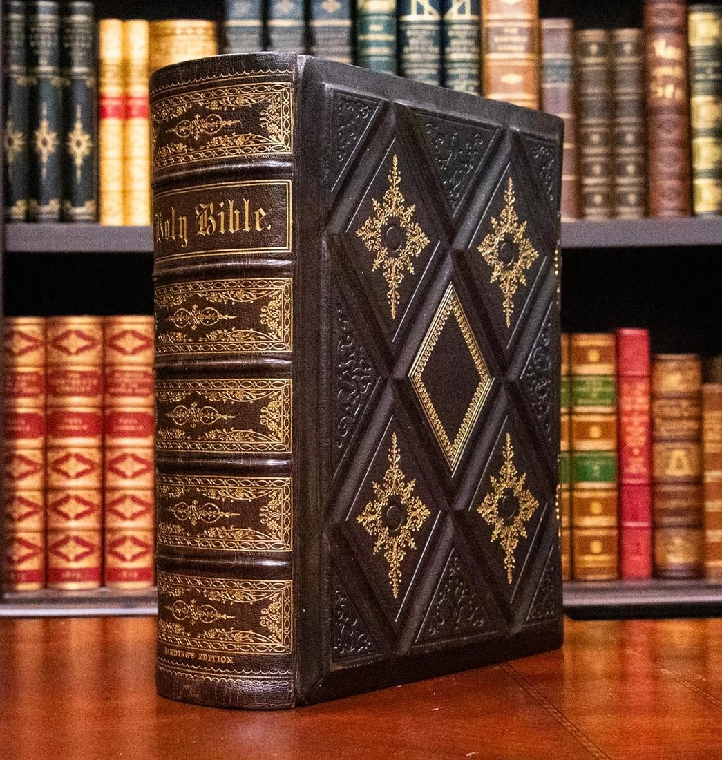 1865 Family Bible Massive Fine Leather Illustrated 12x10 Extra Superfine Edition (1 of 14)