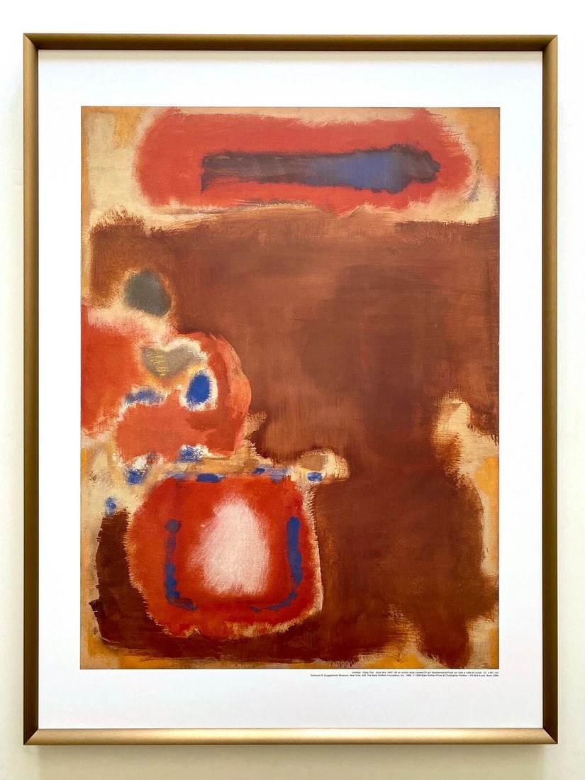MARK ROTHKO RARE ABSTRACT EXPRESSIONIST FRAMED LITHO PRINT POSTER UNTITLED 1947 (1 of 12)
