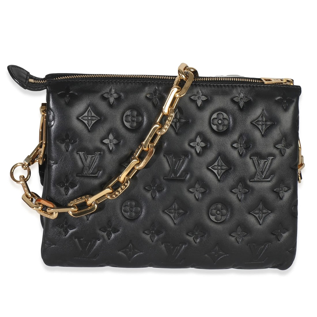 Louis Vuitton Black Monogram Embossed Lambskin Coussin PM (1 of 9)